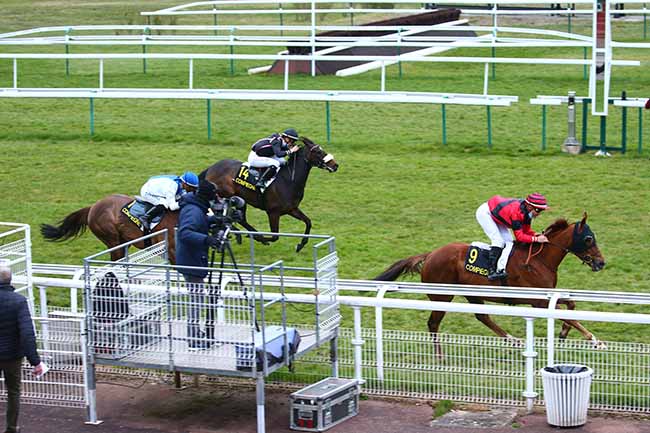 Photo d'arrivée de la course pmu PRIX DU CARREFOUR DU ROND ROYAL à COMPIEGNE le Lundi 22 mars 2021