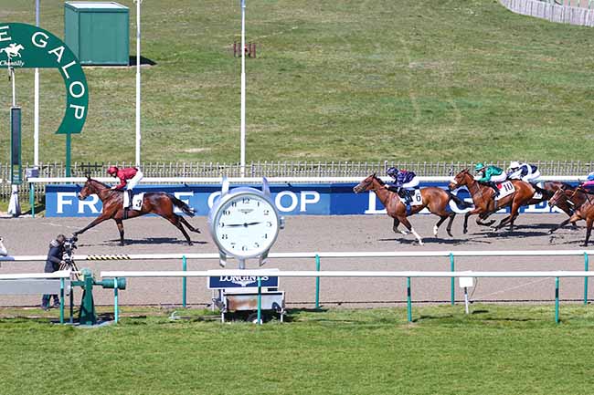 Photo d'arrivée de la course pmu PRIX DU CHAMP D'ALOUETTE à CHANTILLY le Vendredi 2 avril 2021