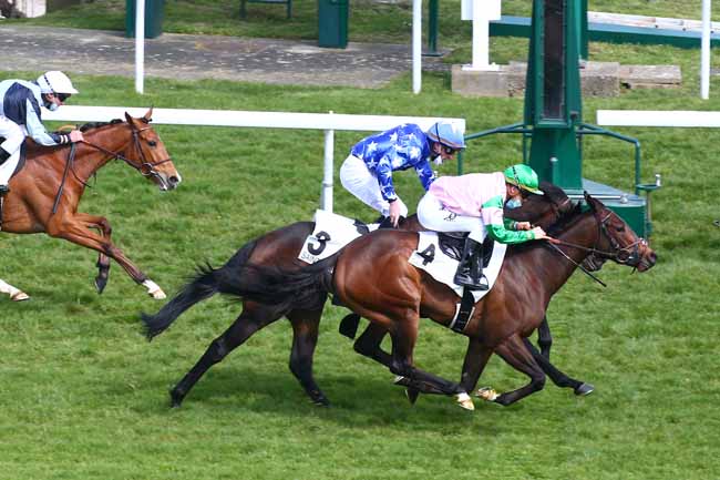 Photo d'arrivée de la course pmu PRIX DURBAN à SAINT-CLOUD le Samedi 3 avril 2021