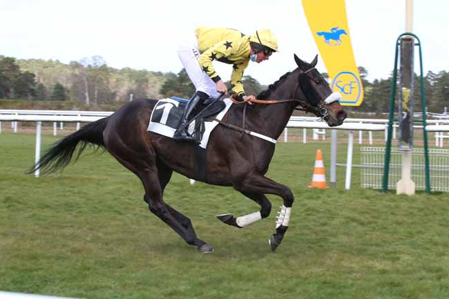 Photo d'arrivée de la course pmu PRIX DE LA CROIX DE SAINT-HEREM à FONTAINEBLEAU le Samedi 3 avril 2021