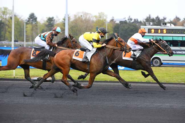 Photo d'arrivée de la course pmu PRIX DEIMOS à PARIS-VINCENNES le Vendredi 9 avril 2021