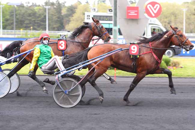 Photo d'arrivée de la course pmu PRIX KERJACQUES à PARIS-VINCENNES le Dimanche 9 mai 2021
