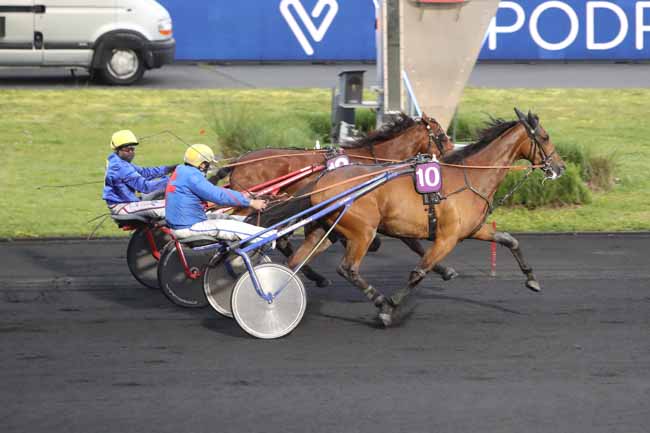 Photo d'arrivée de la course pmu PRIX MARCEL PERLBARG à PARIS-VINCENNES le Vendredi 4 juin 2021