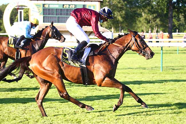 Photo d'arrivée de la course pmu PRIX DES FUTAIES à COMPIEGNE le Vendredi 11 juin 2021