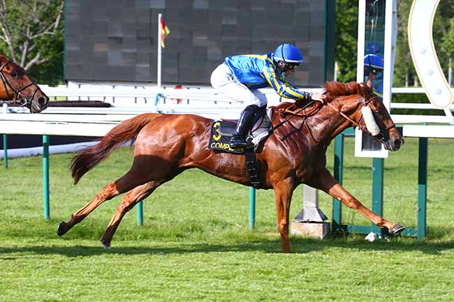 Photo d'arrivée de la course pmu PRIX DE LA FORET DE LAIGUE à COMPIEGNE le Vendredi 11 juin 2021