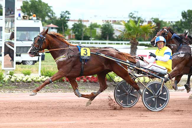 Photo d'arrivée de la course pmu GNT - PARIS-TURF - LA COURSE DES BLEUS à TOULOUSE le Mercredi 23 juin 2021