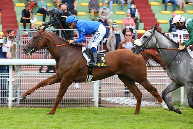 Photo d'arrivée de la course pmu GRAND PRIX DE COMPIEGNE - 5EME ETAPE DU DEFI DU GALOP à COMPIEGNE le Samedi 26 juin 2021