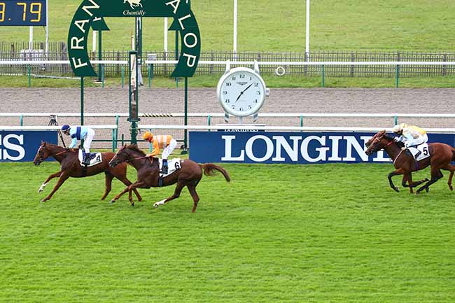 Photo d'arrivée de la course pmu PRIX DE SAINT-PATRICK à CHANTILLY le Samedi 3 juillet 2021