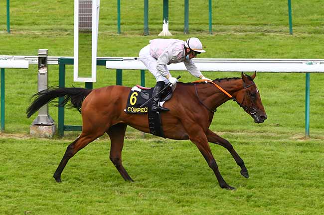 Photo d'arrivée de la course pmu PRIX DU VIVIER FRÈRE ROBERT à COMPIEGNE le Samedi 10 juillet 2021