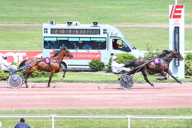 Photo d'arrivée de la course pmu PRIX DE CHARONNE à ENGHIEN le Dimanche 1 août 2021