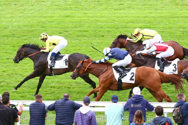 Photo d'arrivée de la course pmu PRIX CAVALASSUR - PRIX DU CERCLE à DEAUVILLE le Jeudi 5 août 2021