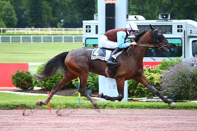 Photo d'arrivée de la course pmu PRIX DE CHAUDES-AIGUES à ENGHIEN le Samedi 7 août 2021