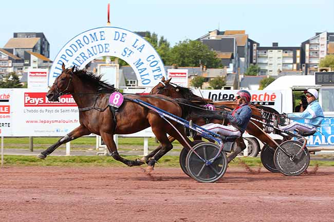 Photo d'arrivée de la course pmu PRIX DE LA VILLE DE SAINT-MALO à SAINT MALO le Mercredi 11 août 2021