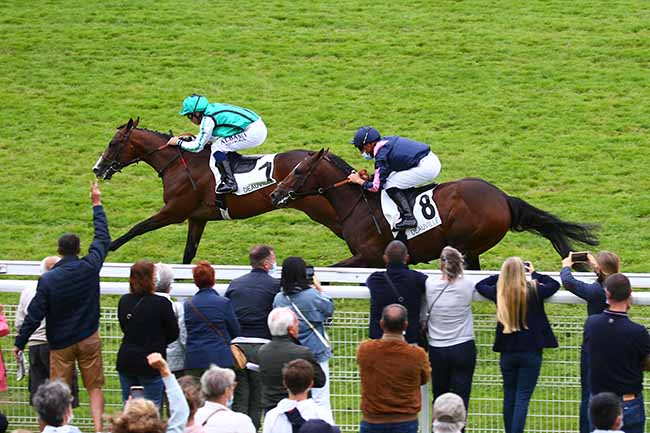 Photo d'arrivée de la course pmu PRIX LES AMMONITES (PRIX DE VERNON) à DEAUVILLE le Mardi 17 août 2021