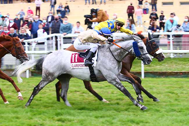 Photo d'arrivée de la course pmu PRIX FOR MY BIO TATTOO (PRIX DU TORQUESNE) à CLAIREFONTAINE le Mercredi 18 août 2021
