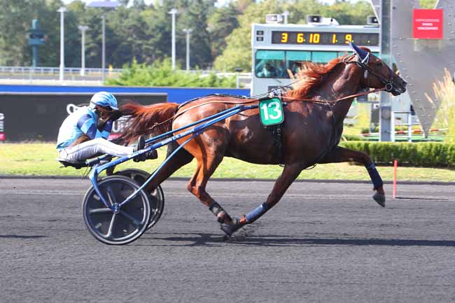 Photo d'arrivée de la course pmu YEARLING CUP 2021 - ARQANA TROT à PARIS-VINCENNES le Samedi 28 août 2021