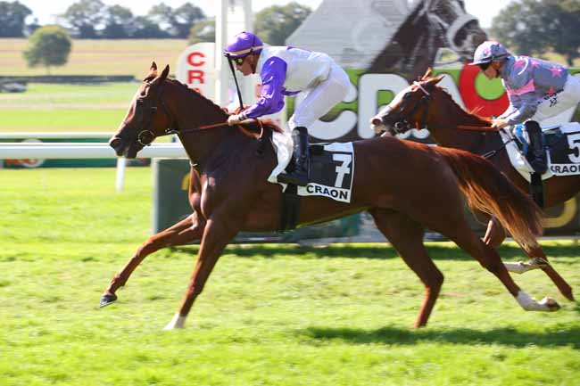 Photo d'arrivée de la course pmu PRIX SAUTERNES'S CUP (PRIX DU LUDE) à CRAON le Lundi 6 septembre 2021