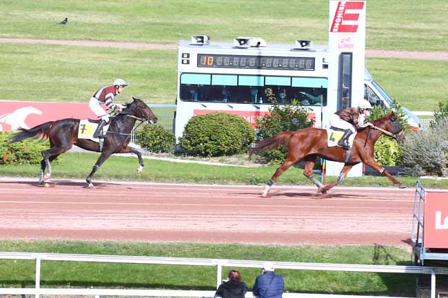 Photo d'arrivée de la course pmu PRIX DE LA PLACE DU PETIT PONT à ENGHIEN le Mercredi 13 octobre 2021