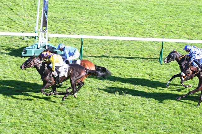 Photo d'arrivée de la course pmu PRIX DE LA FONTAINE NEUVE à LONGCHAMP le Jeudi 14 octobre 2021