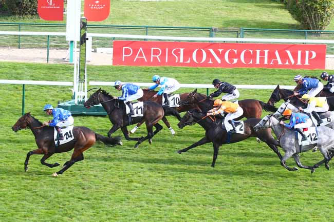 Photo d'arrivée de la course pmu PRIX DES ARENES DE LUTECE à LONGCHAMP le Dimanche 17 octobre 2021