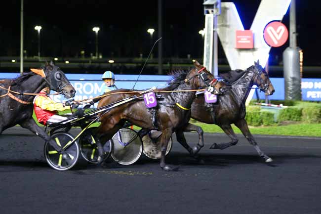 Photo d'arrivée de la course pmu PRIX ARIADNE à PARIS-VINCENNES le Mardi 26 octobre 2021