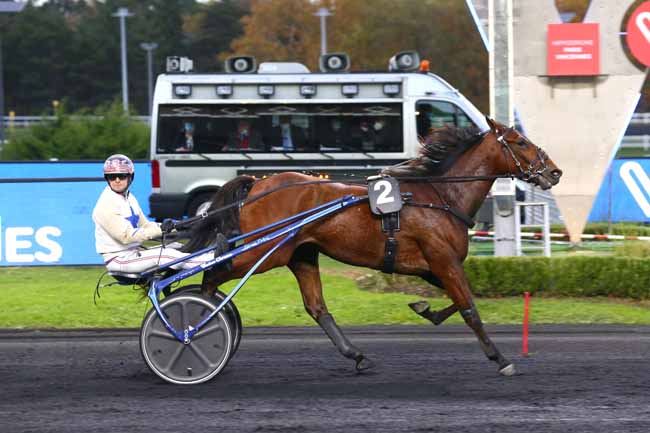 Photo d'arrivée de la course pmu PRIX LAMEIA à PARIS-VINCENNES le Mardi 2 novembre 2021