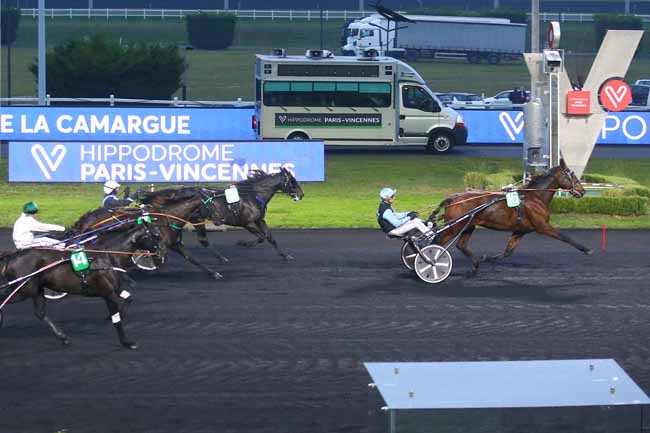 Photo d'arrivée de la course pmu PRIX DE LA CAMARGUE à PARIS-VINCENNES le Jeudi 25 novembre 2021