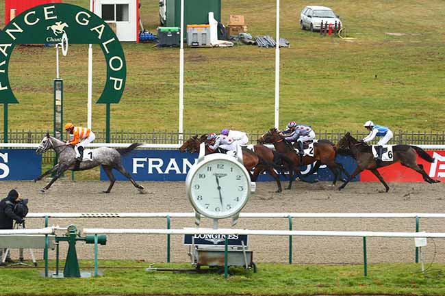 Photo d'arrivée de la course pmu PRIX DE LA PISTE SEA BIRD à CHANTILLY le Mardi 7 décembre 2021