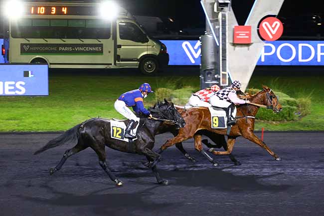 Photo d'arrivée de la course pmu PRIX D'HONFLEUR à PARIS-VINCENNES le Jeudi 9 décembre 2021