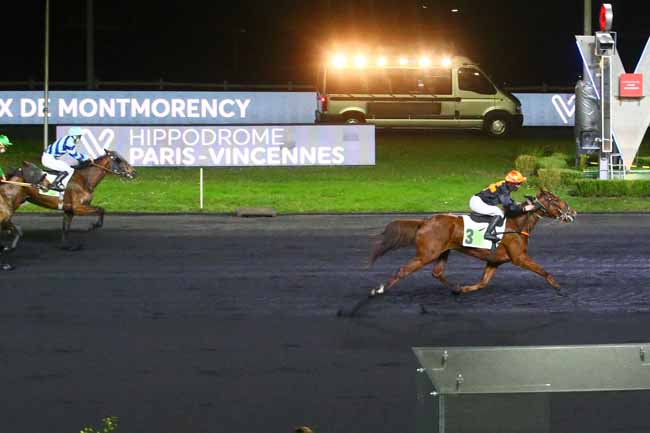 Photo d'arrivée de la course pmu PRIX DE MONTMORENCY à PARIS-VINCENNES le Dimanche 2 janvier 2022