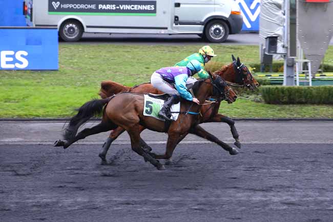 Photo d'arrivée de la course pmu PRIX DE LEZIGNAN à PARIS-VINCENNES le Mardi 4 janvier 2022