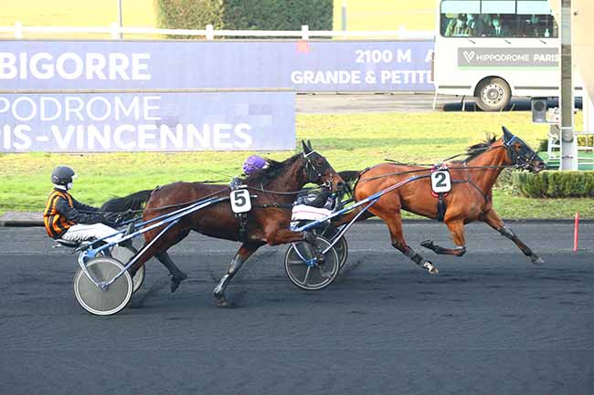 Photo d'arrivée de la course pmu PRIX DE VIC-BIGORRE à PARIS-VINCENNES le Mardi 11 janvier 2022