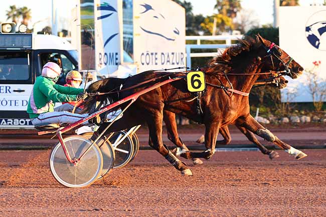Photo d'arrivée de la course pmu PRIX PIERRE BOCQUET à CAGNES-SUR-MER le Jeudi 13 janvier 2022