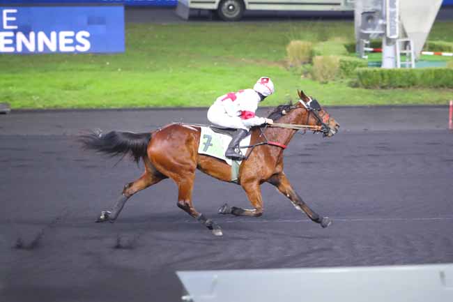 Photo d'arrivée de la course pmu PRIX DE CASTERA-VERDUZAN à PARIS-VINCENNES le Vendredi 14 janvier 2022