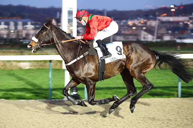 Photo d'arrivée de la course pmu PRIX DE L'AURE à DEAUVILLE le Vendredi 14 janvier 2022