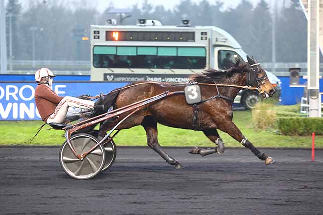 Photo d'arrivée de la course pmu PRIX DE FALAISE à PARIS-VINCENNES le Mardi 25 janvier 2022