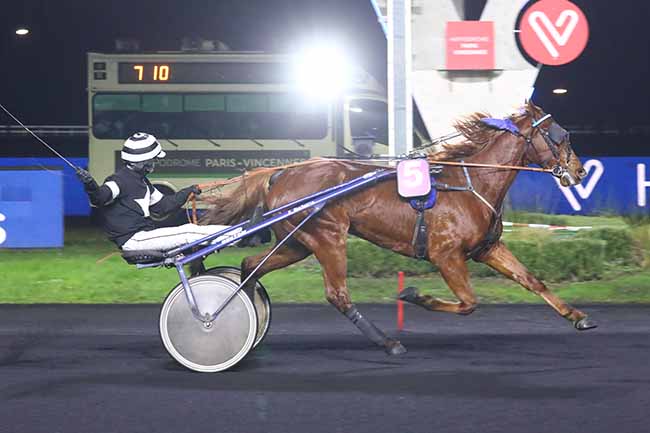 Photo d'arrivée de la course pmu PRIX DE SAINTE-GAUBURGE à PARIS-VINCENNES le Mardi 25 janvier 2022