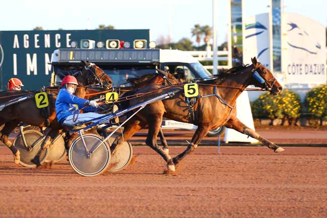Photo d'arrivée de la course pmu PRIX DES ANCOLIES à CAGNES-SUR-MER le Mercredi 26 janvier 2022