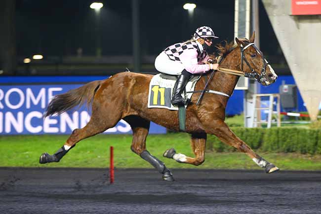 Photo d'arrivée de la course pmu PRIX DES BALEARES à PARIS-VINCENNES le Jeudi 27 janvier 2022