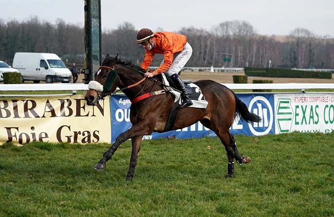 Photo d'arrivée de la course pmu PRIX HOTEL MERCURE PAU PALAIS DES SPORTS (PRIX RENE SIRVAIN) à PAU le Vendredi 28 janvier 2022