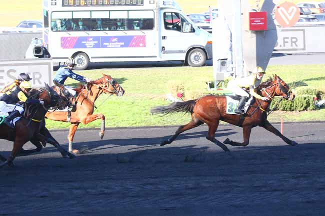 Photo d'arrivée de la course pmu PRIX AGRIFOURNITURES.FR à PARIS-VINCENNES le Dimanche 30 janvier 2022