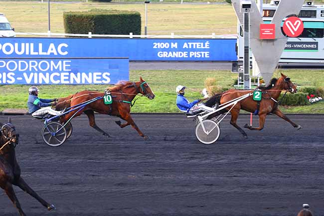 Photo d'arrivée de la course pmu PRIX DE POUILLAC à PARIS-VINCENNES le Jeudi 3 février 2022