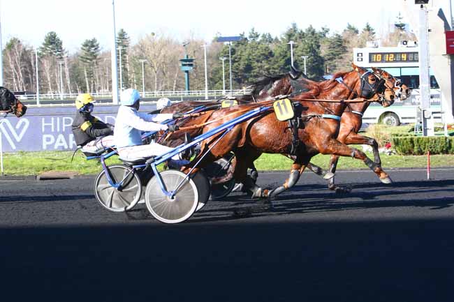 Photo d'arrivée de la course pmu PRIX DE GRIGNAN à PARIS-VINCENNES le Samedi 12 février 2022