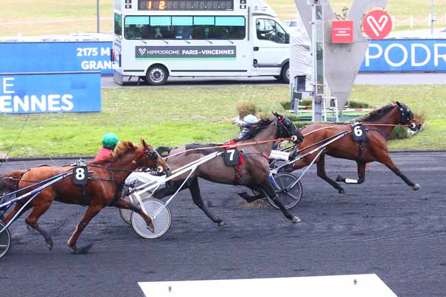 Photo d'arrivée de la course pmu PRIX DU MESLE à PARIS-VINCENNES le Mardi 15 février 2022