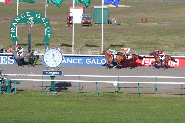 Photo d'arrivée de la course pmu PRIX DU CARREFOUR LAVERSIN à CHANTILLY le Mardi 15 février 2022