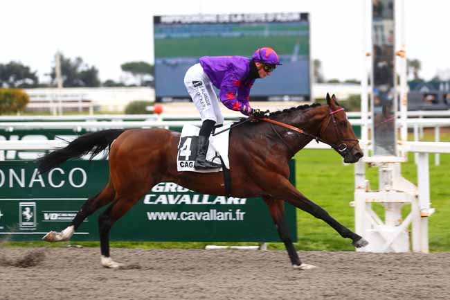 Photo d'arrivée de la course pmu GRAND PRIX DE LA VILLE DE CAGNES-SUR-MER (PRIX DES GLYCINES) à CAGNES-SUR-MER le Samedi 19 février 2022