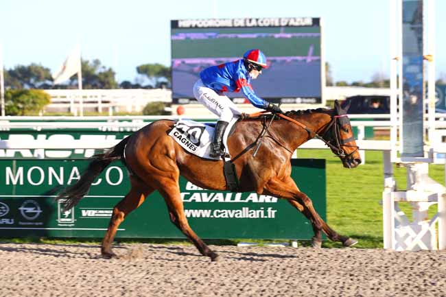 Photo d'arrivée de la course pmu PRIX WERNER BALTROMEI à CAGNES-SUR-MER le Mercredi 23 février 2022