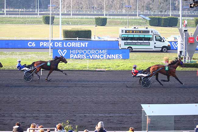 Photo d'arrivée de la course pmu PRIX DE LORIENT à PARIS-VINCENNES le Samedi 5 mars 2022