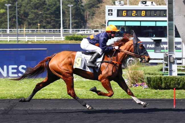 Photo d'arrivée de la course pmu PRIX DE DORCEAU à PARIS-VINCENNES le Samedi 9 avril 2022