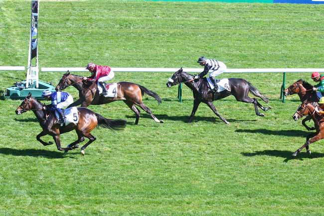 Photo d'arrivée de la course pmu PRIX DE LA GROTTE à LONGCHAMP le Dimanche 17 avril 2022